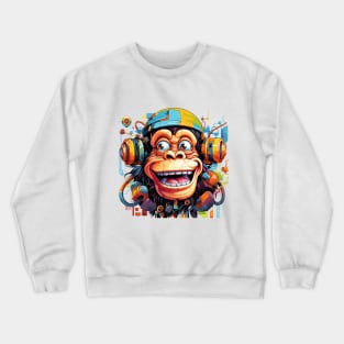 Cartoon monkey robot. T-Shirt, Sticker Crewneck Sweatshirt